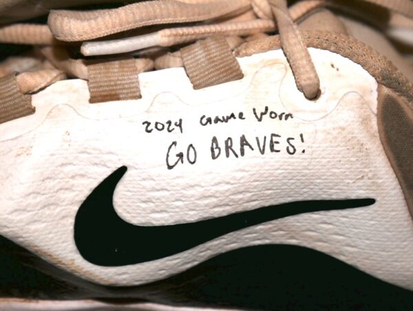 Cade Bunnell 2024 Mississippi Braves Game Worn & Signed Go Braves! Nike Alpha Huarache Baseball Cleats