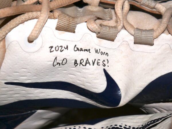 Cade Bunnell 2024 Mississippi Braves Game Worn & Signed Go Braves! Nike Alpha Huarache Baseball Cleats