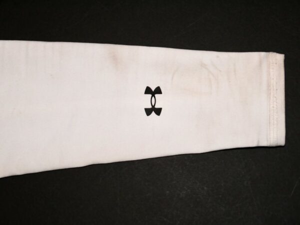 Cade Bunnell 2024 Mississippi Braves Game Worn & Signed Go Braves! White Under Armour Arm Sleeve