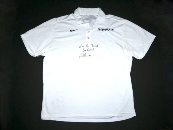 Cade Bunnell Team Issued & Signed Official Kansas State Wildcats Baseball Nike Dri-Fit XL Polo Shirt - Worn for Travel!