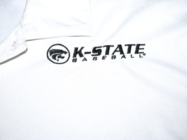 Cade Bunnell Team Issued & Signed Official Kansas State Wildcats Baseball Nike Dri-Fit XL Polo Shirt - Worn for Travel!