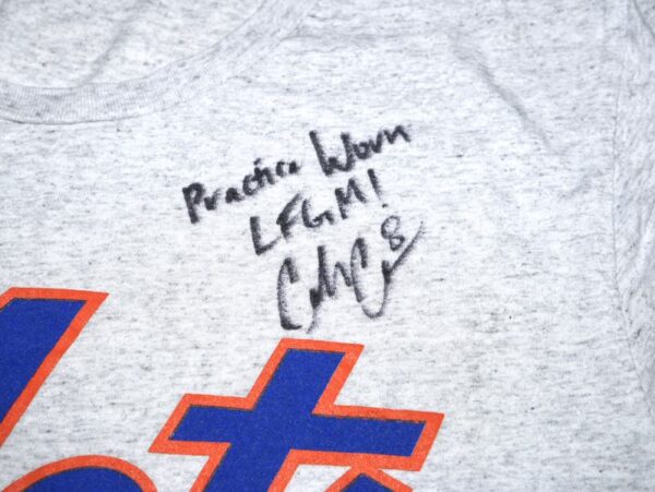 Coleman Crow 2023 Practice Worn & Signed LFGM! Official New York Mets Strength and Conditioning Shirt1