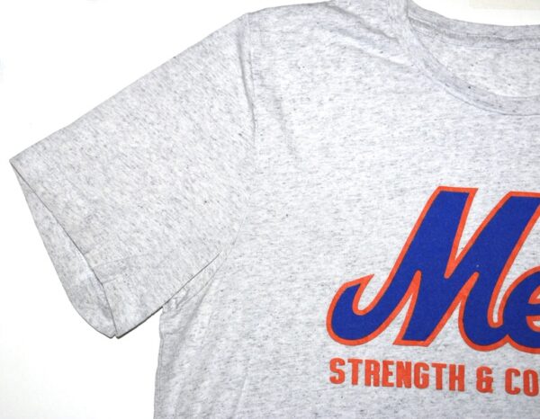 Coleman Crow 2023 Practice Worn & Signed LFGM! Official New York Mets Strength and Conditioning Shirt