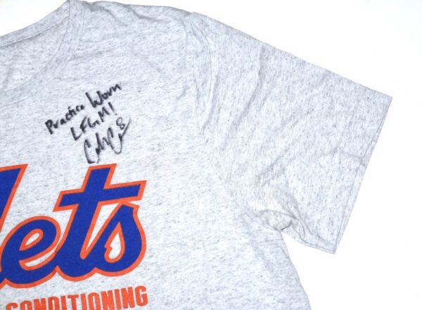 Coleman Crow 2023 Practice Worn & Signed LFGM! Official New York Mets Strength and Conditioning Shirt