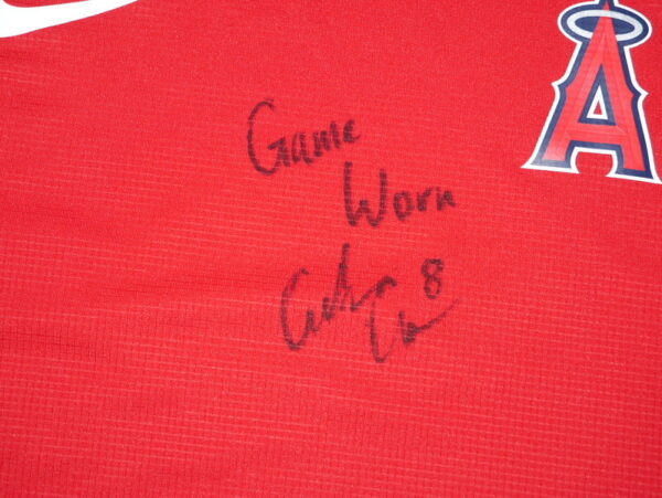 Coleman Crow Game Worn & Signed Official Los Angeles Angels Nike Dri-Fit Shirt