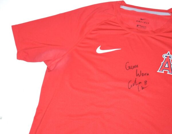 Coleman Crow Game Worn & Signed Official Los Angeles Angels Nike Dri-Fit Shirt