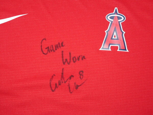 Coleman Crow Game Worn & Signed Official Los Angeles Angels Nike Dri-Fit Shirt