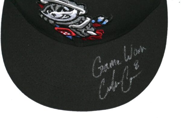 Coleman Crow Game Worn & Signed Official Rocket City Trash Pandas Alternate New Era 59FIFTY Hat