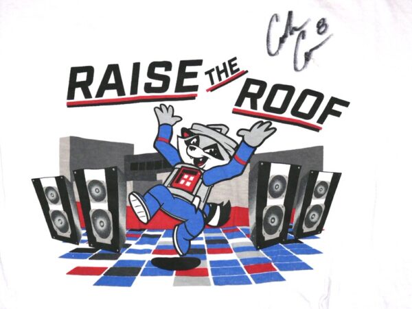 Coleman Crow Practice Worn & Signed Official Rocket City Trash Pandas RAISE THE ROOF Shirt