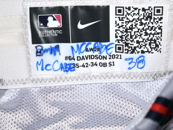 David McCabe 2023 Game Worn & Signed Official Rome Braves Nike Pants