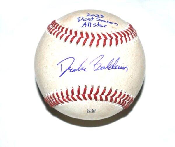 Drake Baldwin Rome Braves Signed Game Used Official Minor League Baseball - Atlanta Braves Top Catching Prospects!