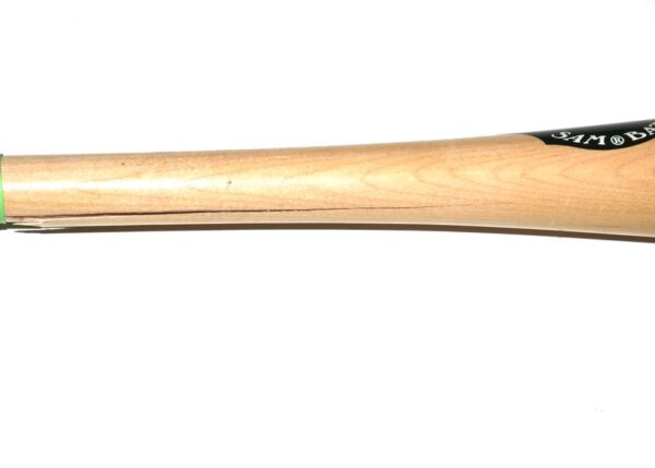 Drew Lugbauer 2024 Oakland Athletics #75 Game Used & Signed SAM Rideau Crusher Maple DL1 Baseball Bat – CRACKED