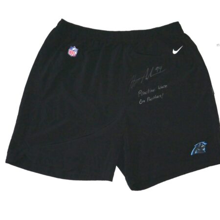 Henry Anderson Player Issued & Signed Official Carolina Panthers #94 Nike On-Field XL Shorts