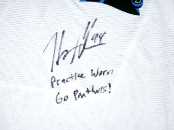 Henry Anderson Practice Worn & Signed Official Carolina Panthers #94 Long Sleeve On-Field Nike Dri-Fit Shirt