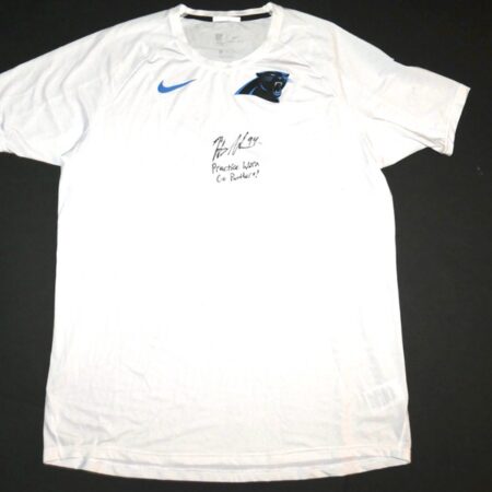 Henry Anderson Practice Worn & Signed Official Carolina Panthers #94 On-Field Nike Dri-Fit Shirt