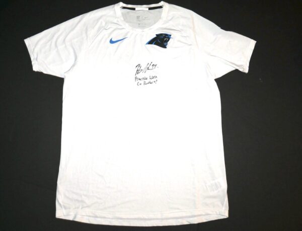 Henry Anderson Practice Worn & Signed Official Carolina Panthers #94 On-Field Nike Dri-Fit Shirt