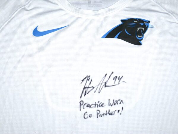 Henry Anderson Practice Worn & Signed Official Carolina Panthers #94 On-Field Nike Dri-Fit Shirt