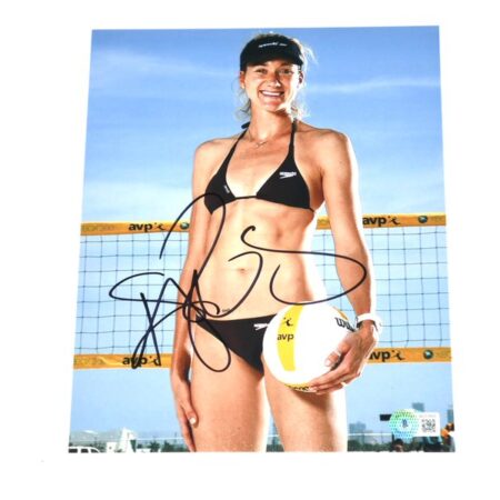 Kerri Walsh Jennings Autographed Signed Beach Volleyball 8x10 Photo - Beckett Hologram