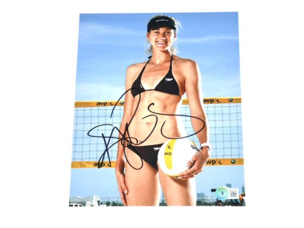 Kerri Walsh Jennings Autographed Signed Beach Volleyball 8x10 Photo - Beckett Hologram