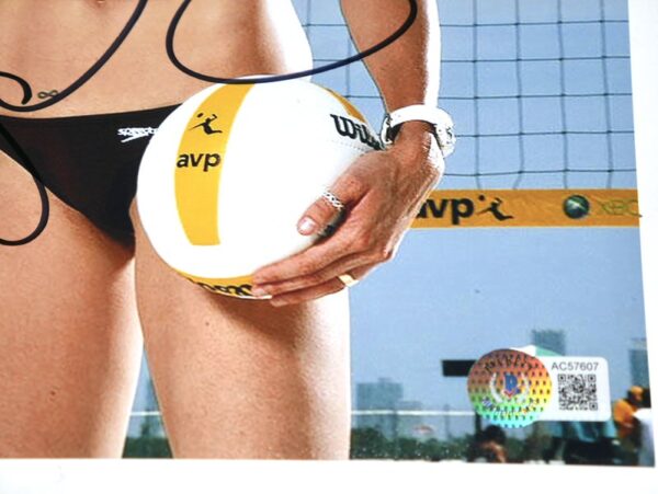 Kerri Walsh Jennings Autographed Signed Beach Volleyball 8x10 Photo - Beckett Hologram