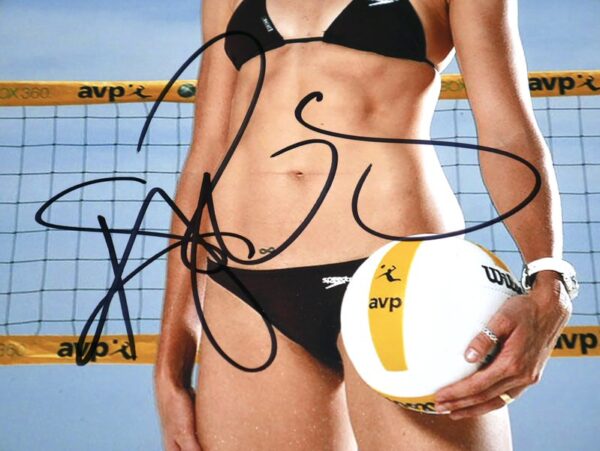 Kerri Walsh Jennings Autographed Signed Beach Volleyball 8x10 Photo - Beckett Hologram