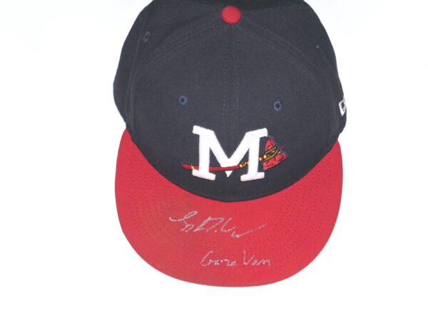 Luke Waddell 2023 Game Worn & Signed Official Mississippi Braves Home New Era 59FIFTY Hat