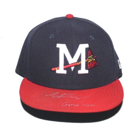 Luke Waddell 2023 Game Worn & Signed Official Mississippi Braves Home New Era 59FIFTY Hat