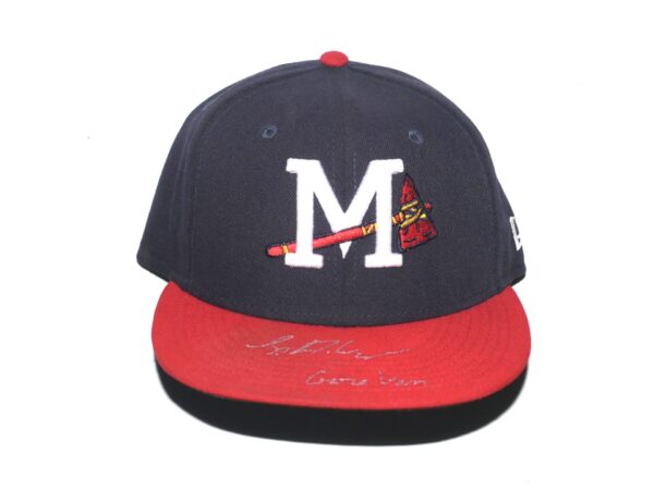 Luke Waddell 2023 Game Worn & Signed Official Mississippi Braves Home New Era 59FIFTY Hat