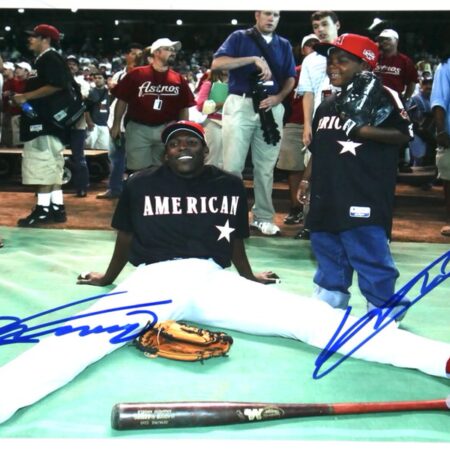 Vladimir Guerrero Sr and Vladimir Guerrero Jr Los Angeles Angels Autographed Signed All-Star Game 8 x 10 - PSA