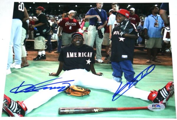 Vladimir Guerrero Sr and Vladimir Guerrero Jr Los Angeles Angels Autographed Signed All-Star Game 8 x 10 - PSA