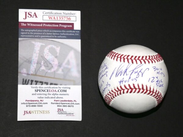 Wade Boggs New York Yankees Signed Autographed Rawlings Official Major League Baseball with 5 Inscriptions!! JSA Witnessed