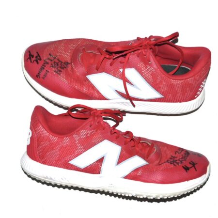 Adam Zebrowski 2024 Rome Emperors #27 Training Worn & Signed Red & White New Balance FuelCell Shoes