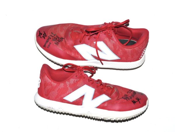 Adam Zebrowski 2024 Rome Emperors #27 Training Worn & Signed Red & White New Balance FuelCell Shoes