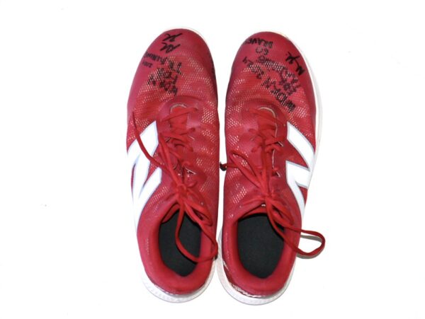 Adam Zebrowski 2024 Rome Emperors #27 Training Worn & Signed Red & White New Balance FuelCell Shoes