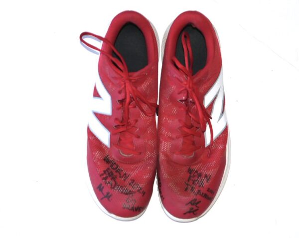 Adam Zebrowski 2024 Rome Emperors #27 Training Worn & Signed Red & White New Balance FuelCell Shoes