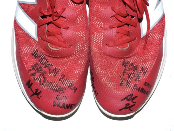 Adam Zebrowski 2024 Rome Emperors #27 Training Worn & Signed Red & White New Balance FuelCell Shoes