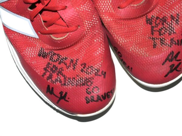 Adam Zebrowski 2024 Rome Emperors #27 Training Worn & Signed Red & White New Balance FuelCell Shoes