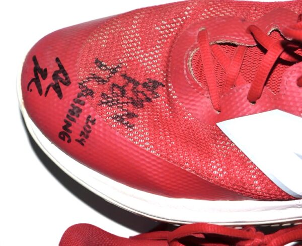 Adam Zebrowski 2024 Rome Emperors #27 Training Worn & Signed Red & White New Balance FuelCell Shoes