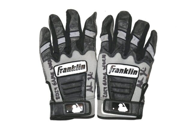 Adam Zebrowski 2024 Rome Emperors Game Worn & Signed Franklin Batting Gloves