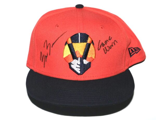 Blake Beers 2024 Game Used & Signed Official Orange Las Vegas Aviators Alternate New Era 59FIFTY Hat