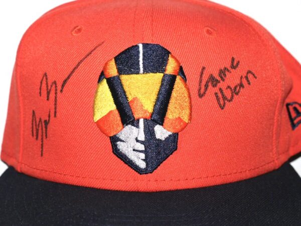 Blake Beers 2024 Game Used & Signed Official Orange Las Vegas Aviators Alternate New Era 59FIFTY Hat