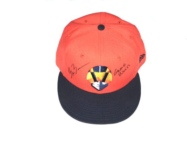 Blake Beers 2024 Game Used & Signed Official Orange Las Vegas Aviators Alternate New Era 59FIFTY Hat