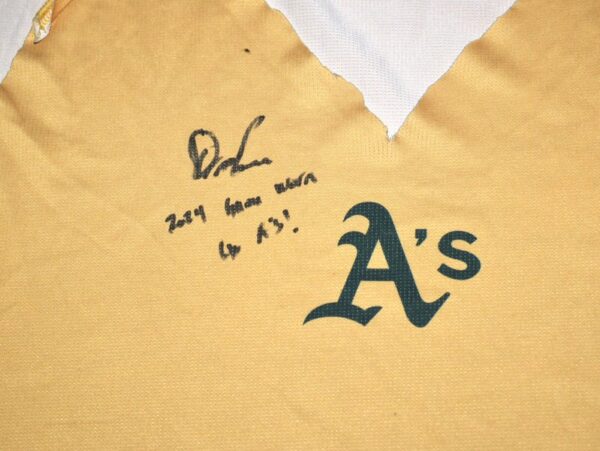 Drew Lugbauer 2024 Game Worn & Signed Official Oakland Athletics Cut-Off Shirt