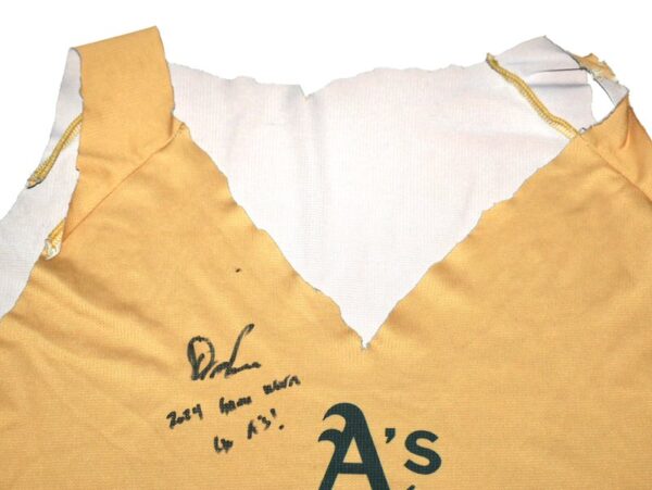 Drew Lugbauer 2024 Game Worn & Signed Official Oakland Athletics Cut-Off Shirt