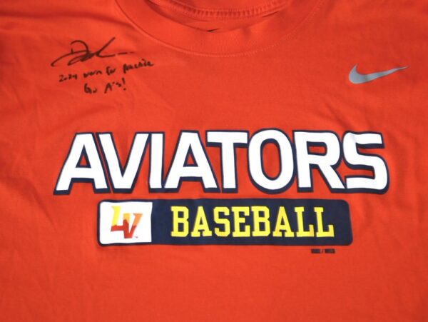 Drew Lugbauer Player Issued & Signed Official Las Vegas Aviators Baseball LUGBAUER 17 Long Sleeve Nike Dri-Fit Shirt