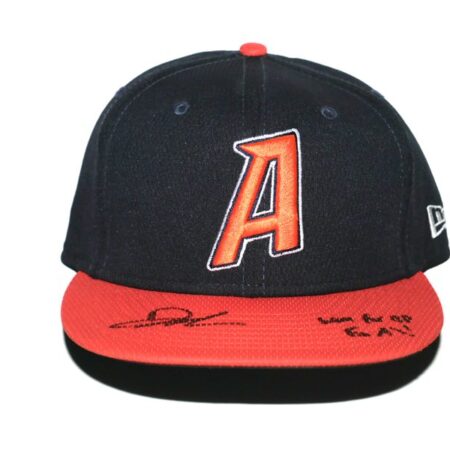 Drew Lugbauer Team Issued & Signed Official Las Vegas Aviators #17 Batting Practice New Era On-Field 59FIFTY Fitted Hat