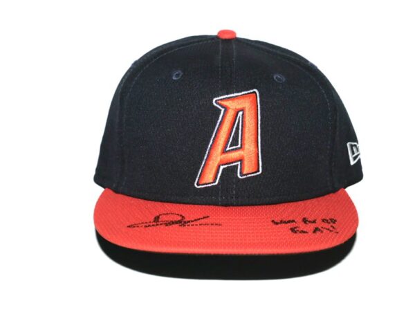 Drew Lugbauer Team Issued & Signed Official Las Vegas Aviators #17 Batting Practice New Era On-Field 59FIFTY Fitted Hat