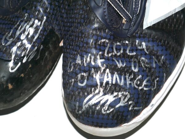 Indigo Diaz 2024 Hudson Valley Renegades Game Worn & Signed Blue & Black New Balance Fuelcell Baseball Cleats