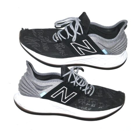 Indigo Diaz 2024 Hudson Valley Renegades Training Worn & Signed Black & Grey GO YANKEES New Balance Shoes