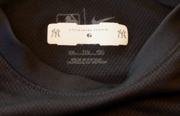 Indigo Diaz 2024 Player Issued & Signed Official New York Yankees INDIGO DIAZ Nike Dri-Fit Shirt